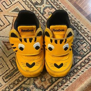 Yellow Tiger Baby Reeboks Size 5